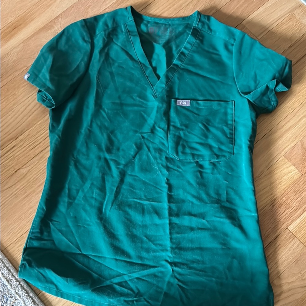 Figs Green Scrub Top